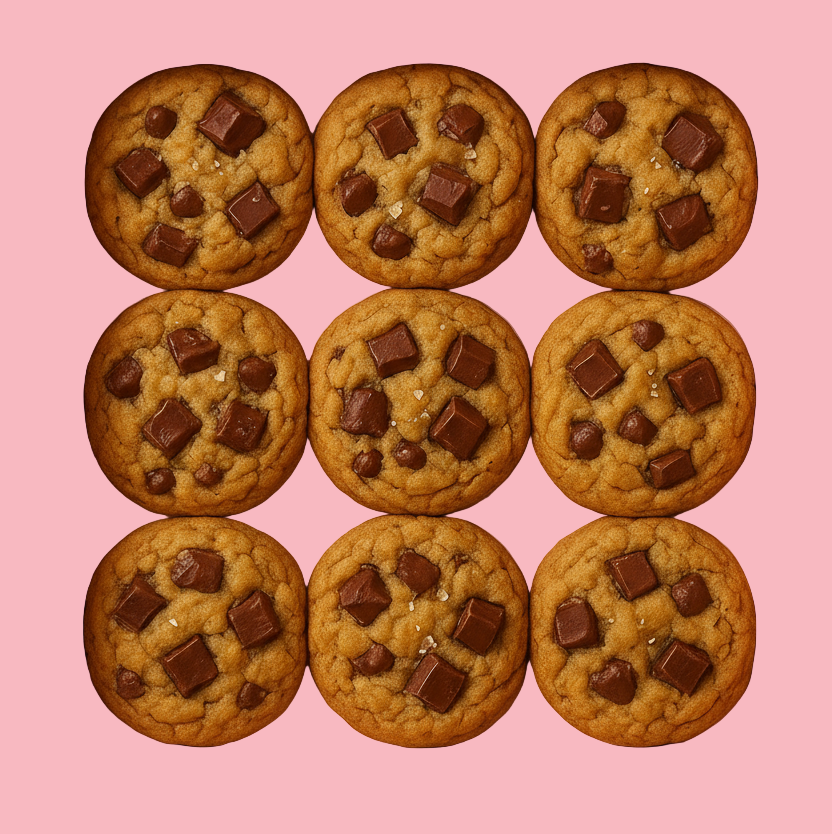 Box of chocolate chip cookies